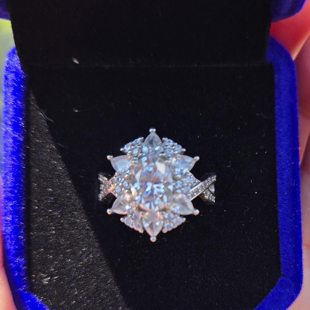 2ct White Moissanite Diamond Ring